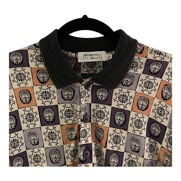 Mondo Di Marco Viscose Polo Shirt Size M/50 Made in Italy Retro 70's Vibe - Picture 4 of 8